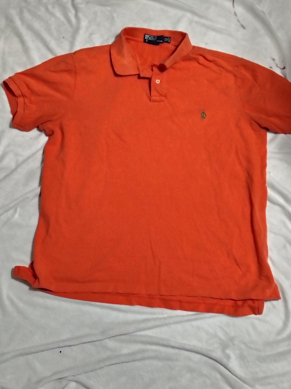 Ralph Lauren Men’s Bright Orange Polo Shirt with Signature Pony